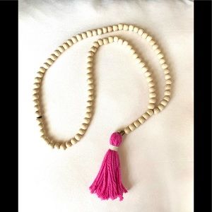 Wood Bead Mala Necklace